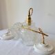 Duo of molded glass pendant lights