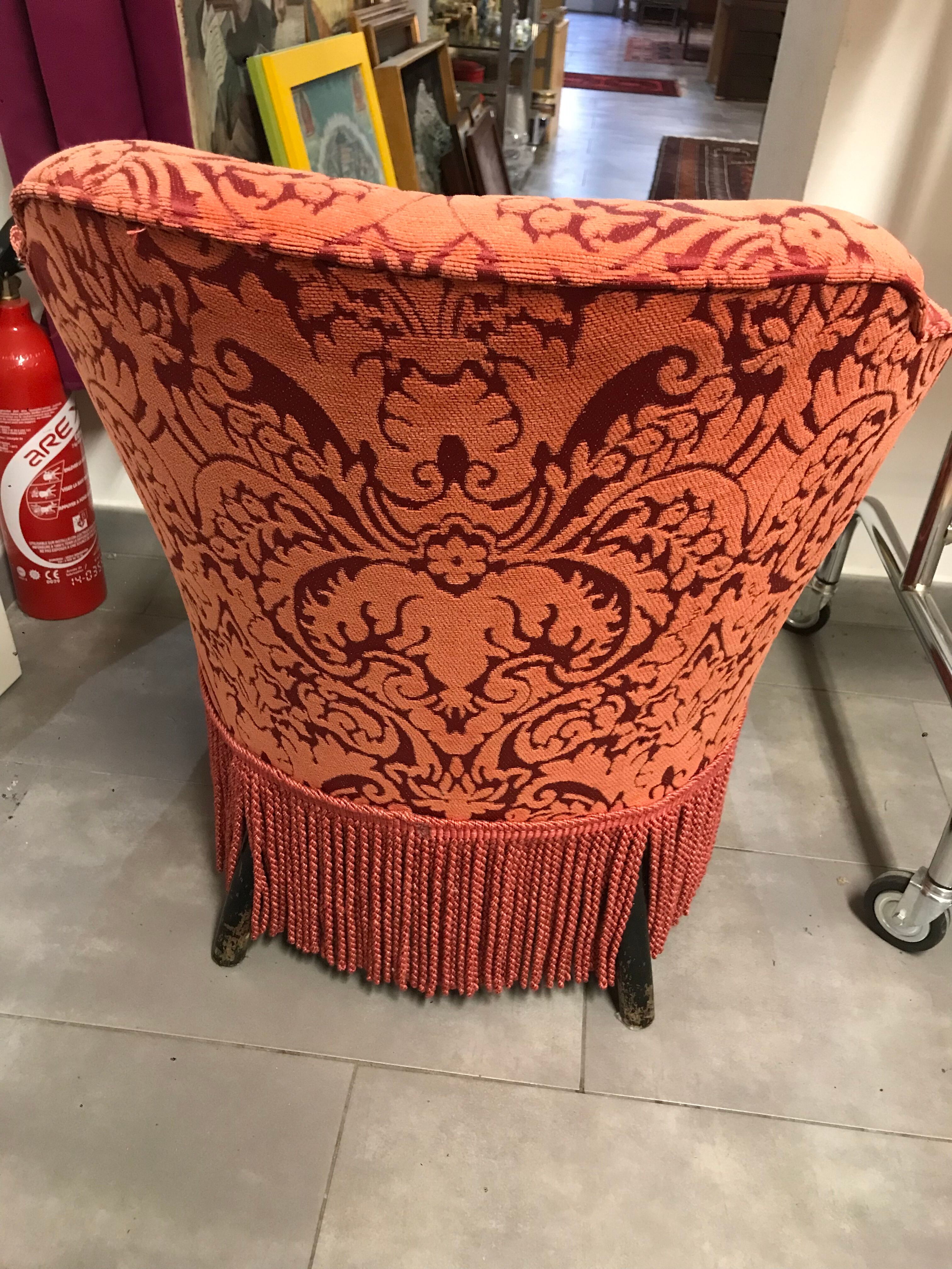 Ancien fauteuil crapaud