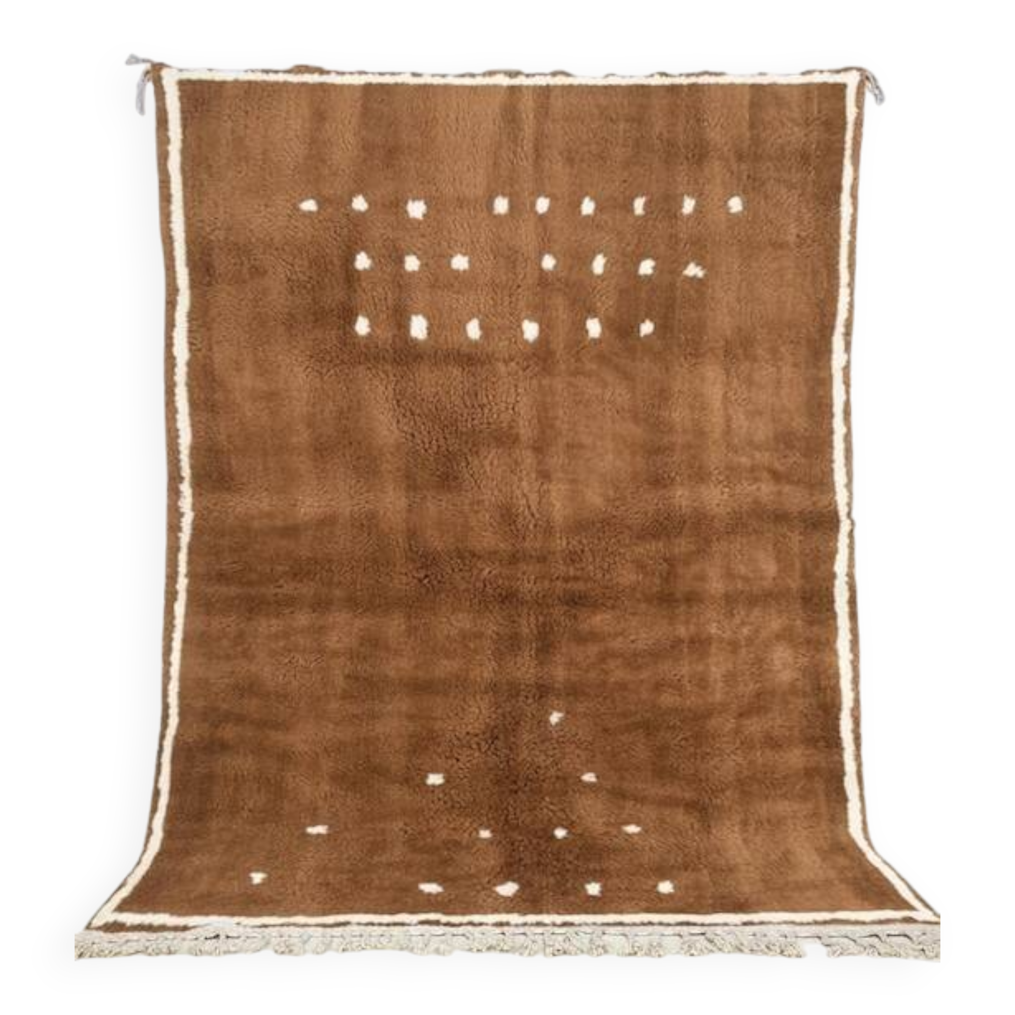 Moroccan Beni Ourain rug in brown wool, 150/250cm