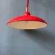 Vintage Space Age red metal pendant light