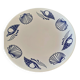 Large round dish k.g luneville faience / 41 x 8 cm / ocean model