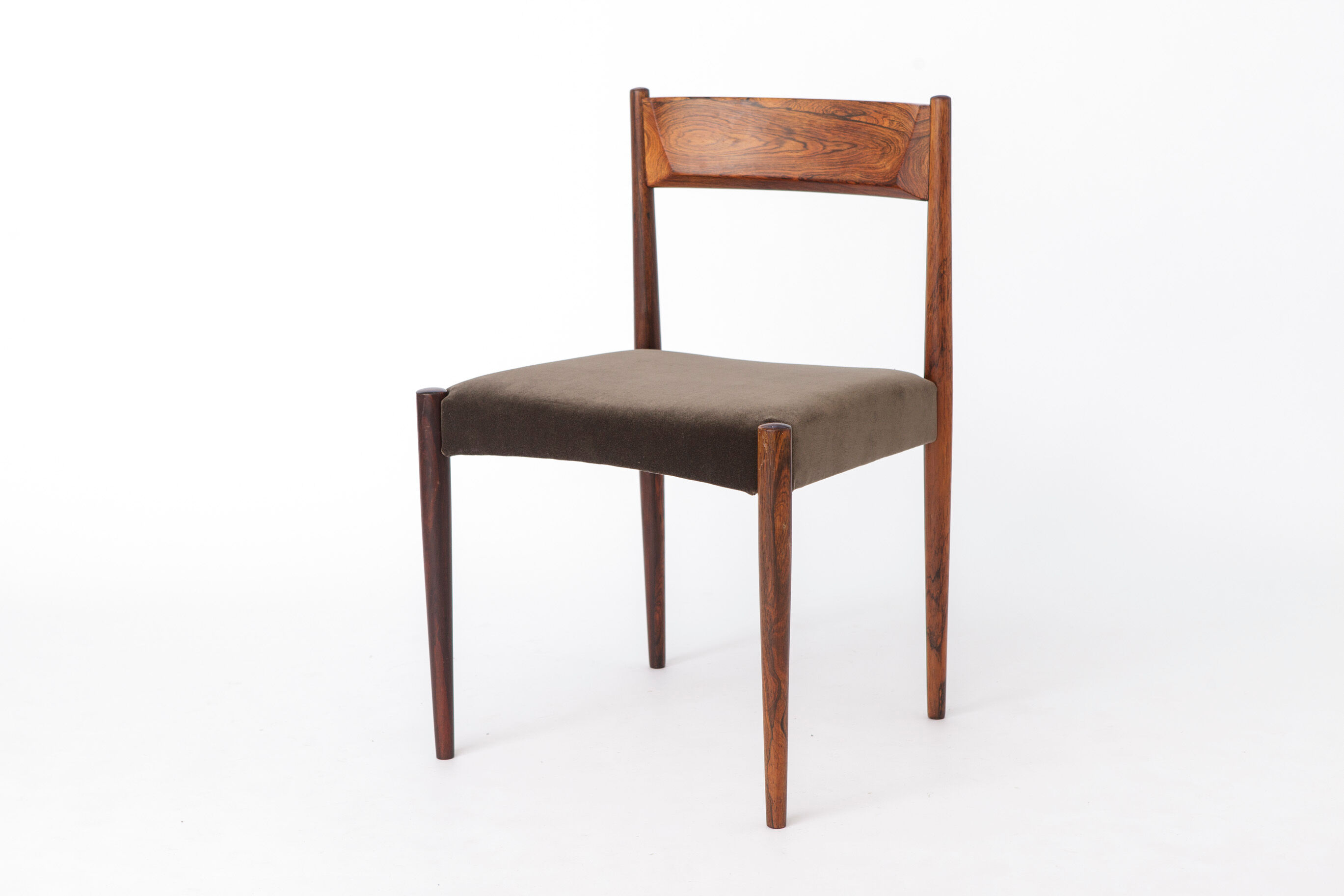 Set of 3 Vintage Rosewood Dining Chairs, 1960s Mid Century Modern Chairs