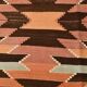 Orange Brown Tribal Kilim Runner Rug, 108x297Cm