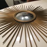 Mirror sun bulging Chaty Vallauris signed vintage