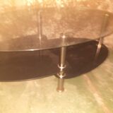 Table basse en verre années 70
