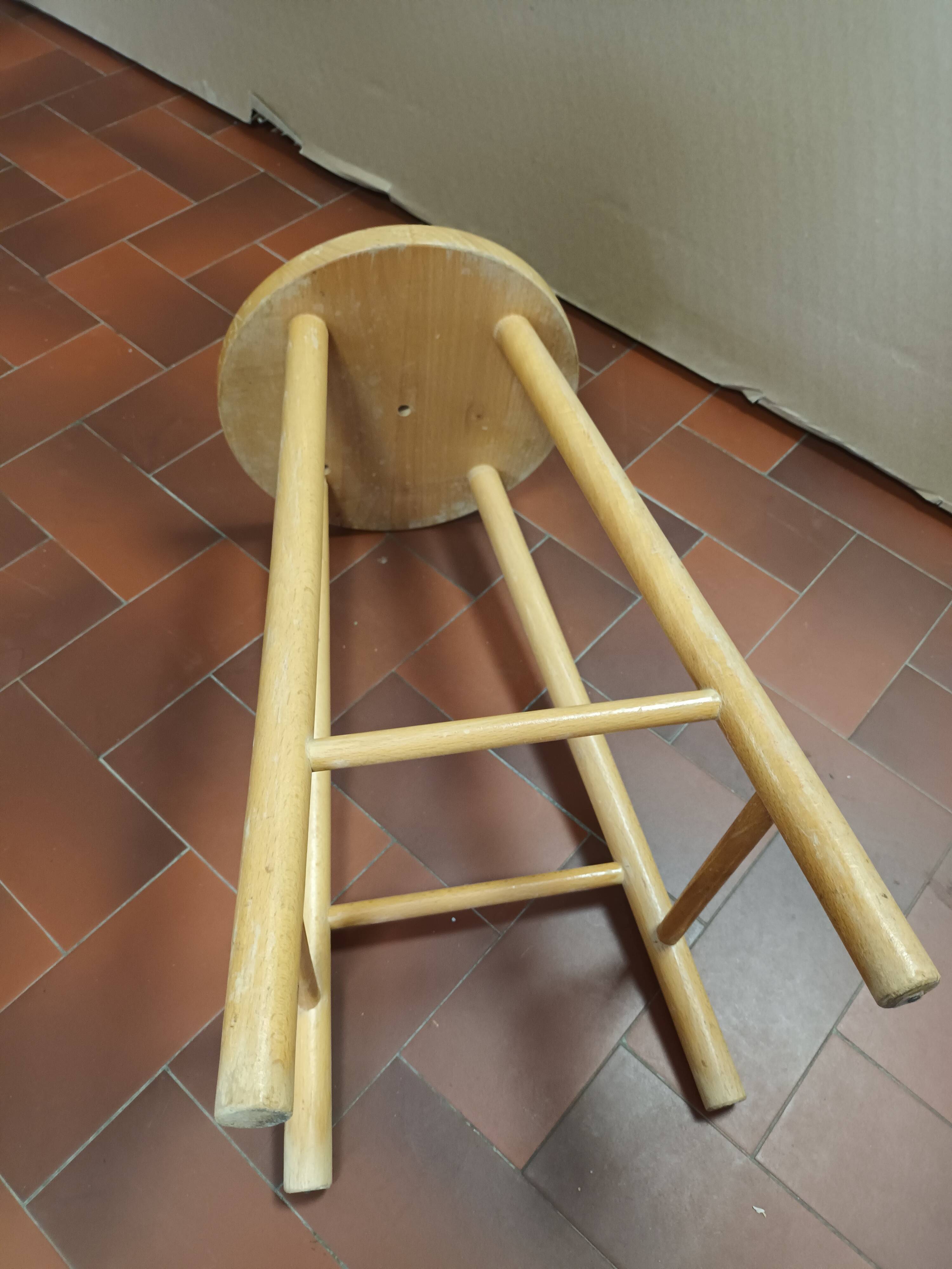 Beech wooden stool