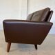 Vintage retro danish mid-century g. thams 2 person sofa in coco leather 60s