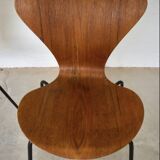 Chaises de salle à manger modèle 3107 en teck par Arne Jacobsen pour Fritz Hansen, lot de 2