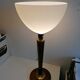 Lamp art deco foot wood Unilux opaline washbasin