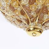 Incredible and rare crystal glass flush mount light by Palwa, Germany 1960’s