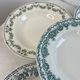 Set of 5 mismatched deep plates in earthenware and stoneware.