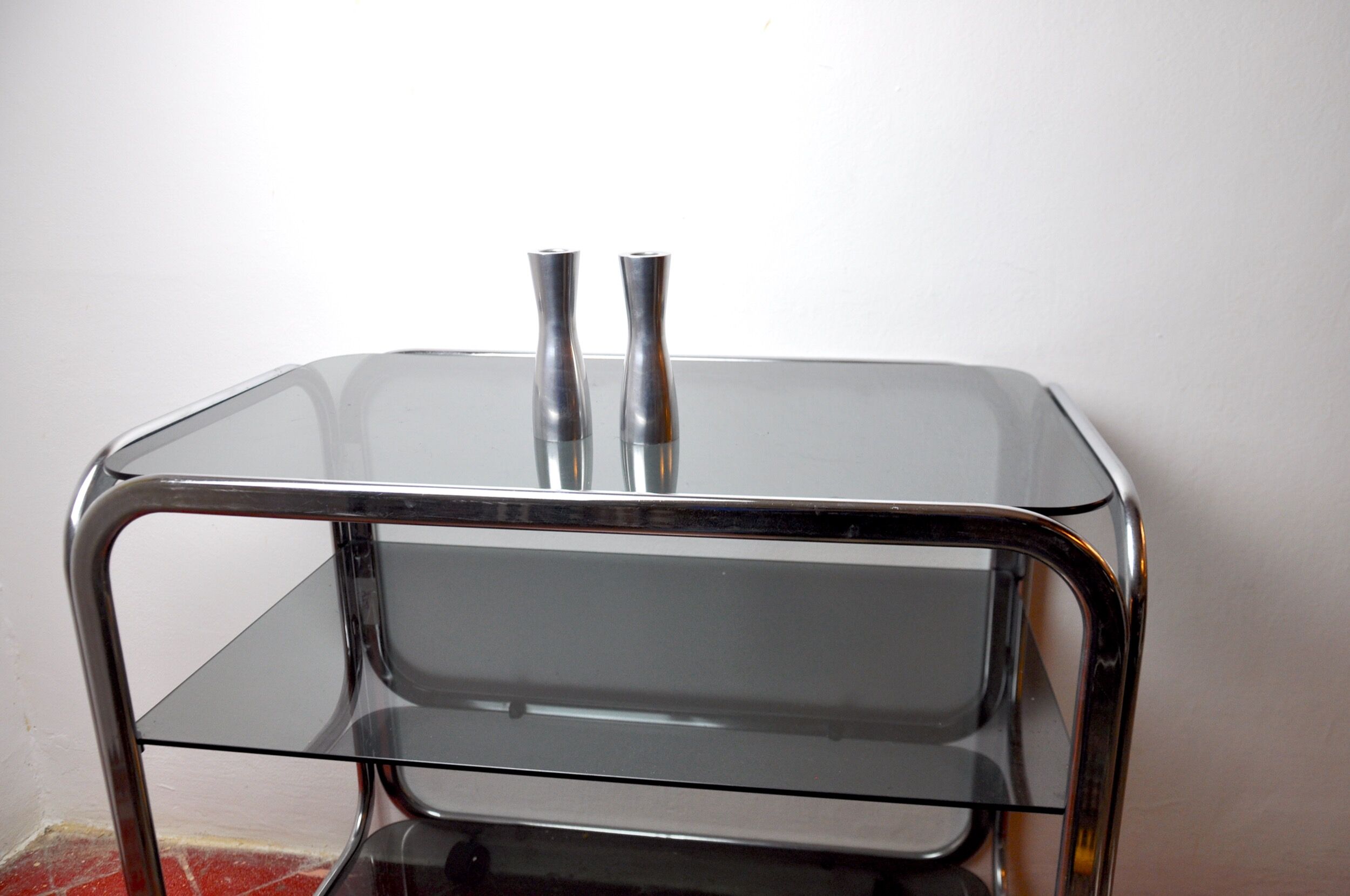 Pair of candlesticks gota erika pekkari, scandinavian, 1990