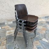 Suite of 4 chairs by Giancarlo Piretti for Castelli, Italy, circa 1960