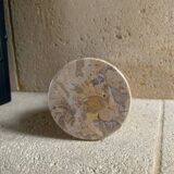 Beige marble candle holder