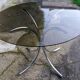 Glass and chrome round table