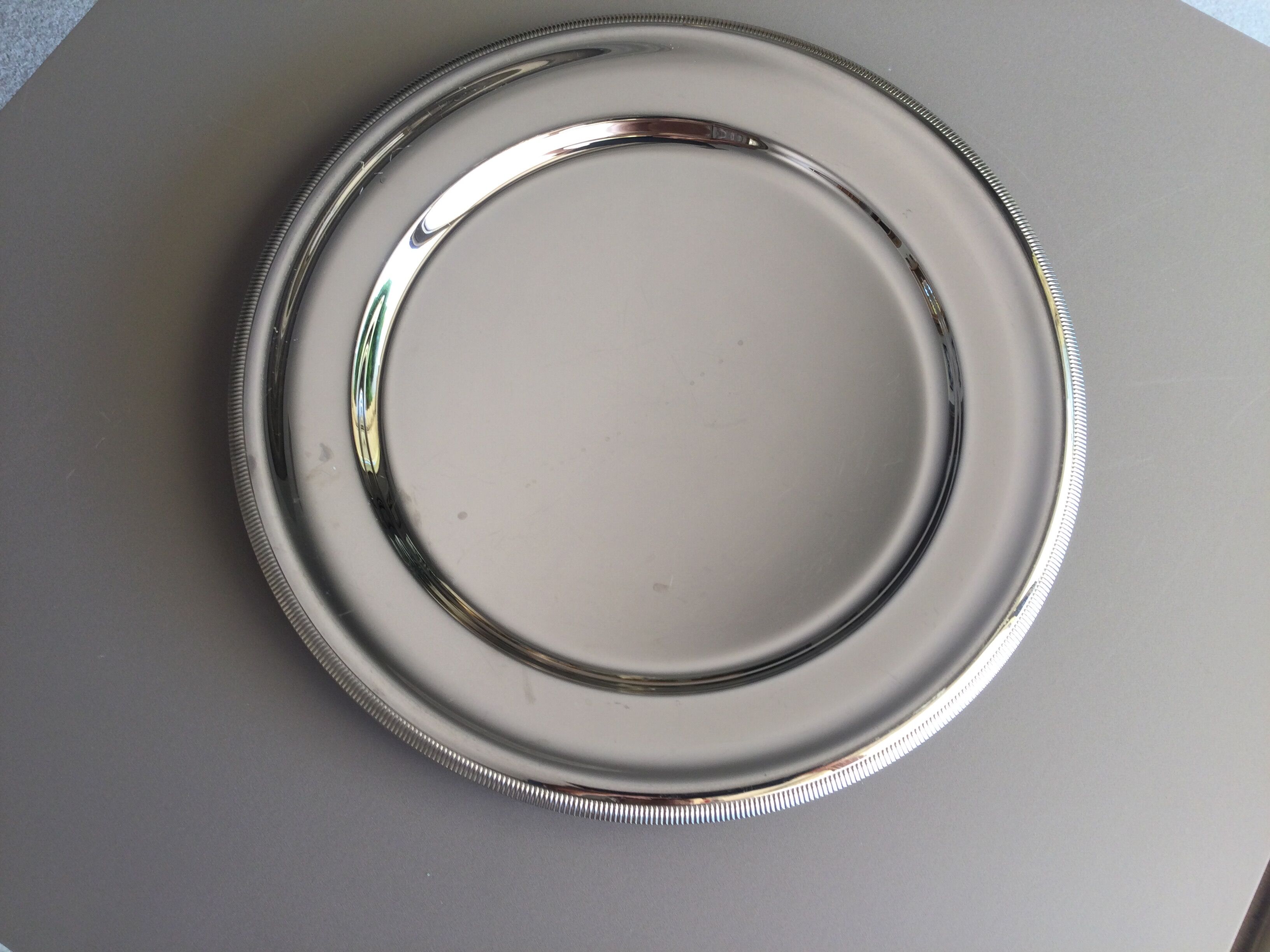 stainless steel dish made in French punched LB10