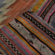Tapis Kilim Anatolien Vintage – Rayures Ethniques, Tissé Main , 176x242 Cm