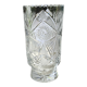 Vintage Bohemian crystal vase, sophisticated, geometric star patterns, high 25 cm