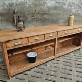 Antique counter kitchen island shop counter oak