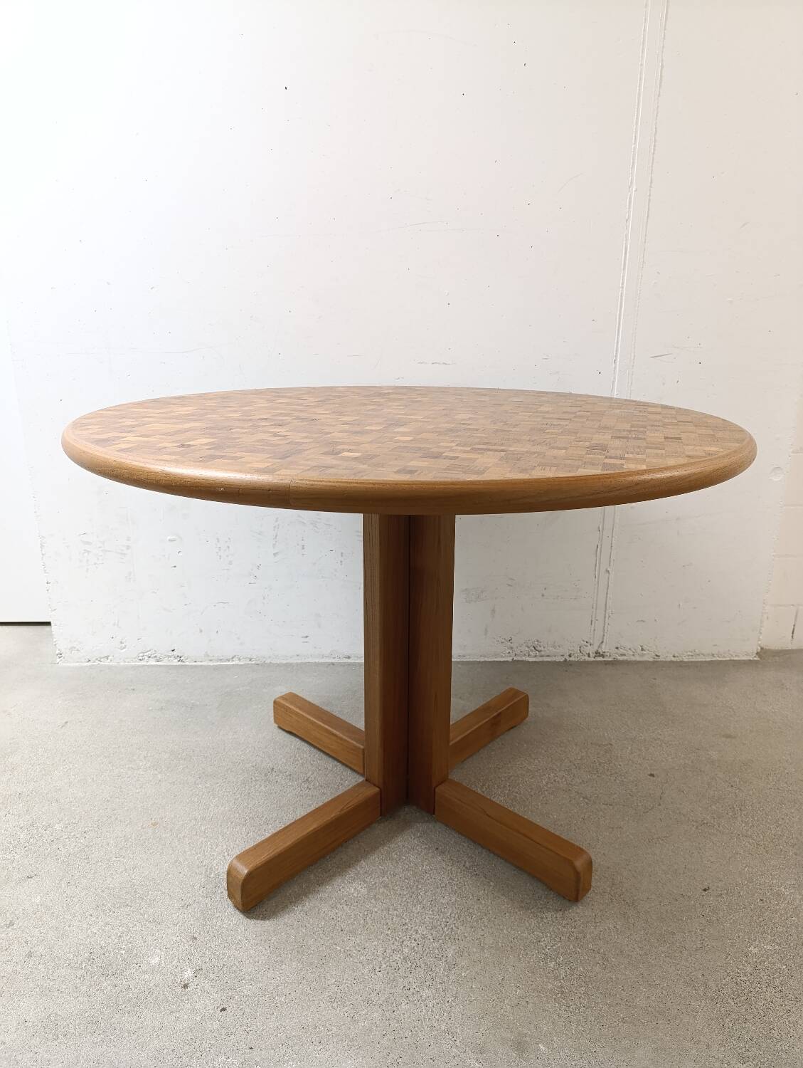 Vintage wooden mosaic table