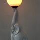 Vintage elephant lamp ceramic and opaline