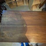 Walnut desk marquetry