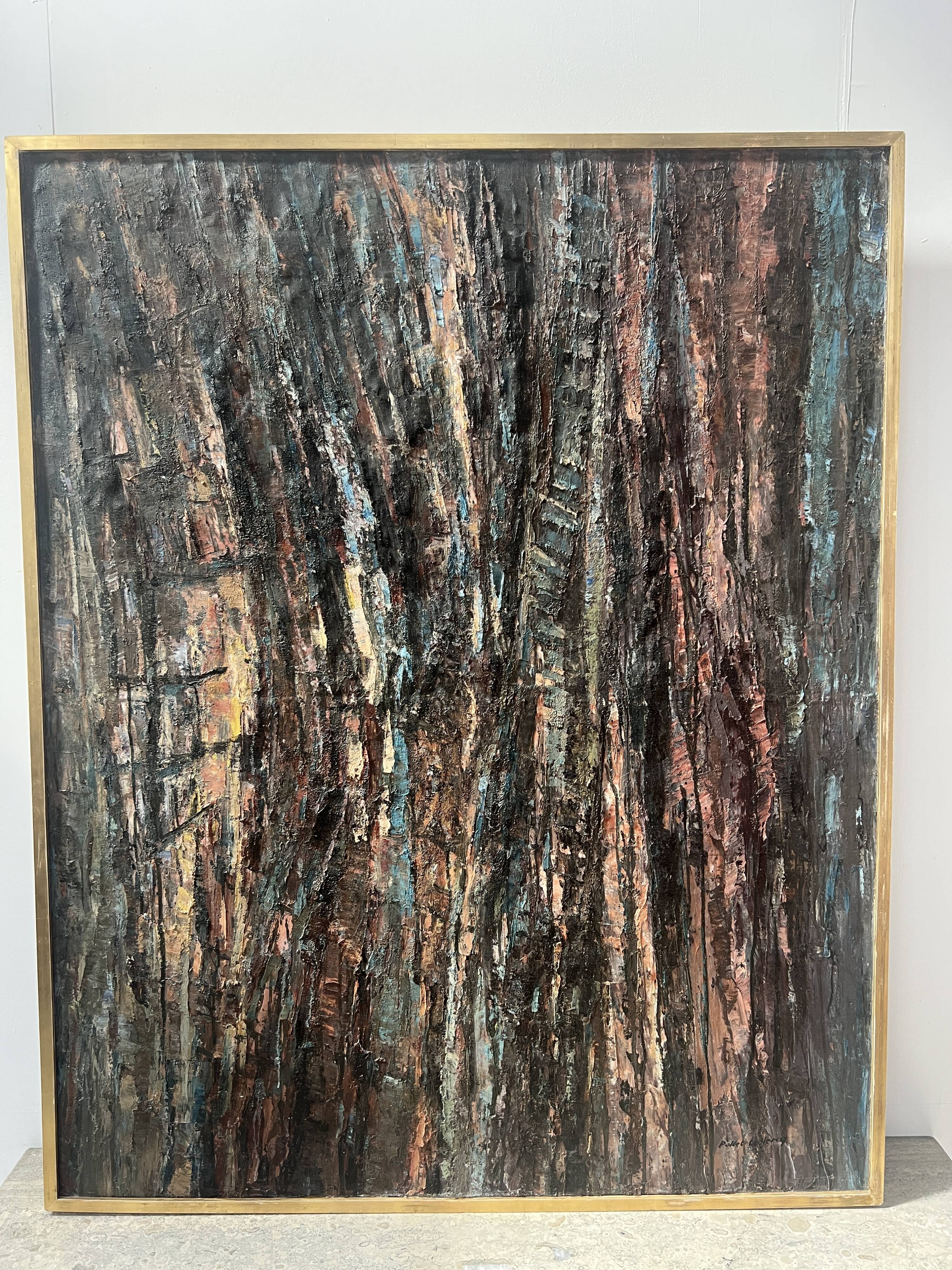 Oil on canvas, contemporary painting by "POLLET LECLERC" 20th century.