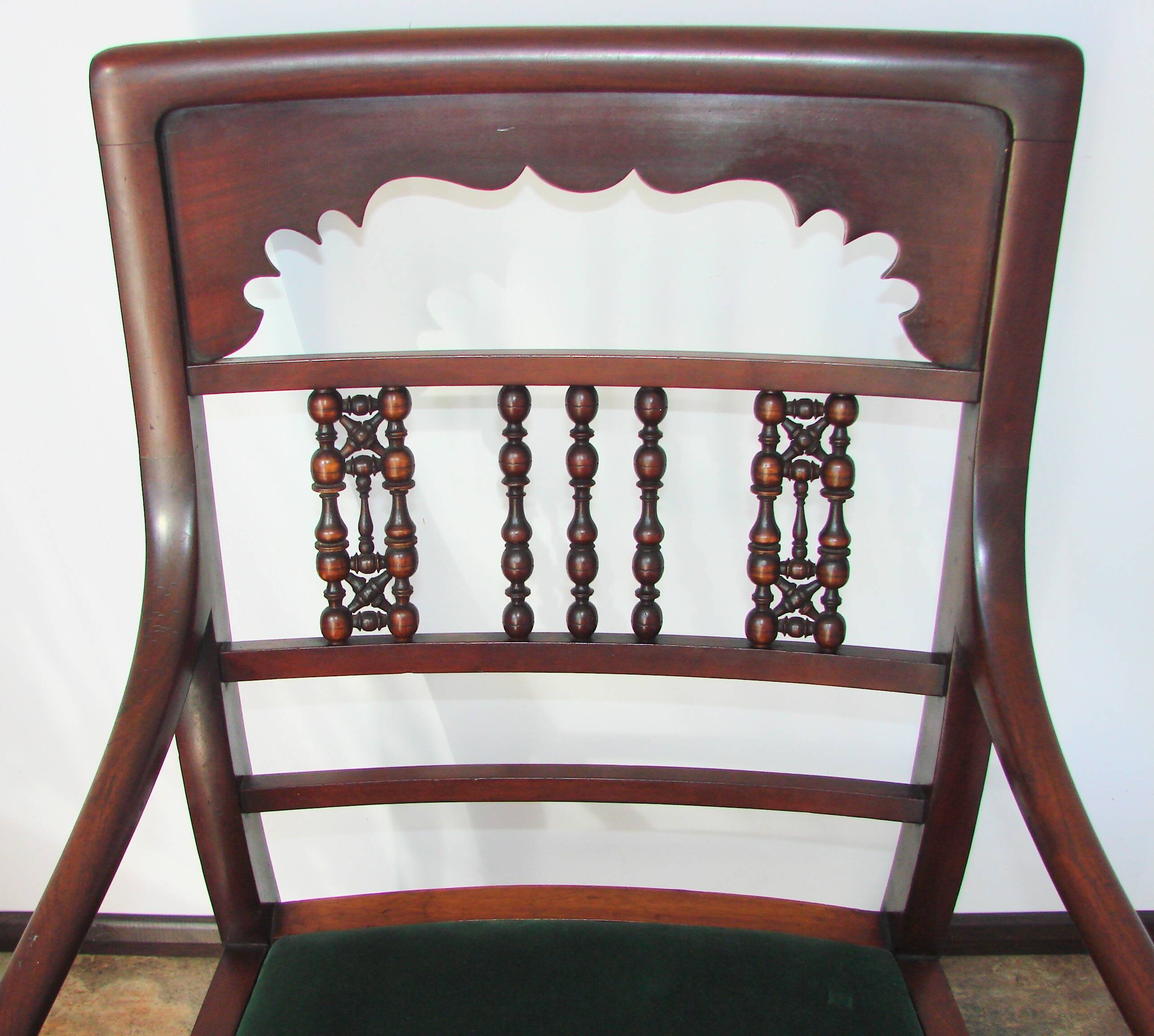 A mahogany armchair from the turn of the 19th and 20th centuries