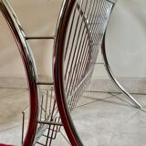 End of sofa magazine holder chrome 1970