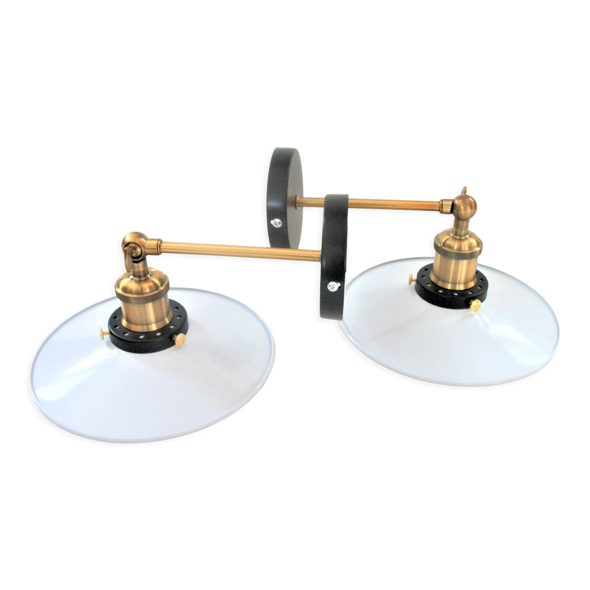 Pair of metal wall lights