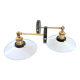 Pair of metal wall lights