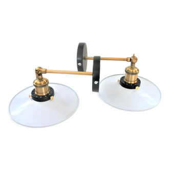 Pair of metal wall lights