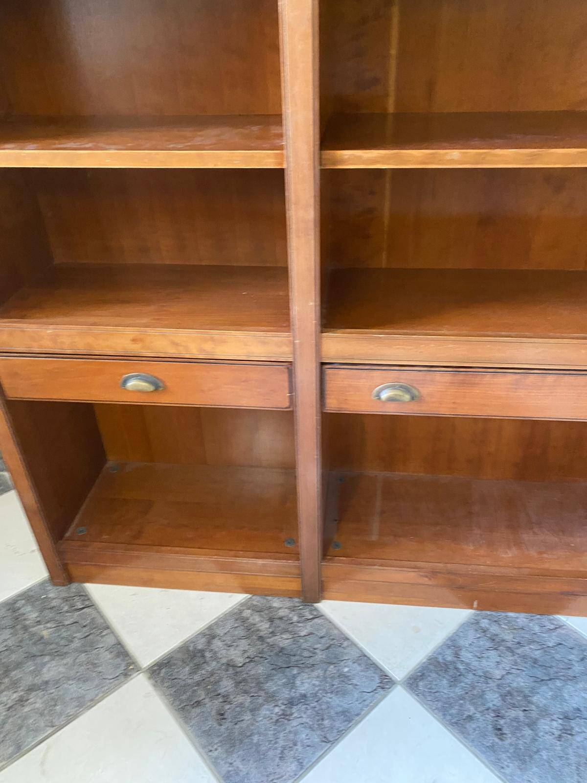 Large wooden bookcase 245cm