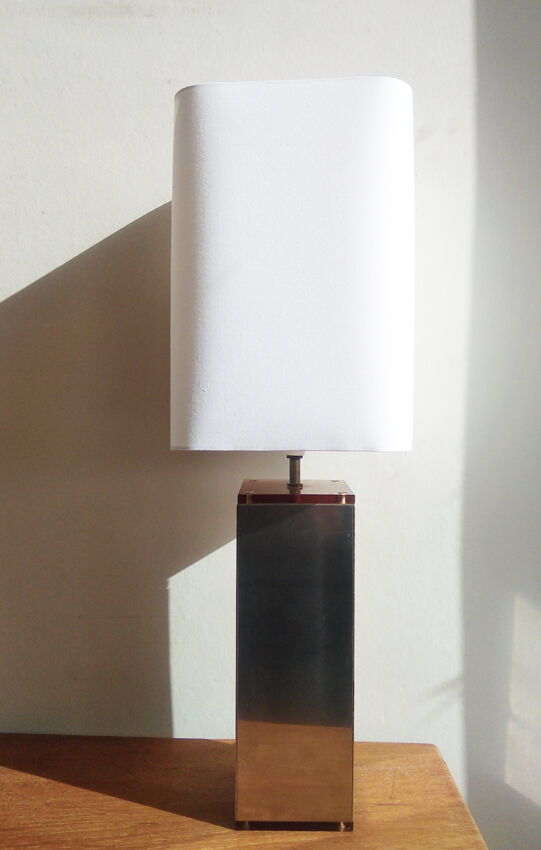 Lamp polished mirror and plexiglas - 70s