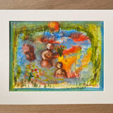 "Au jardin" gouache by Henriette Barety