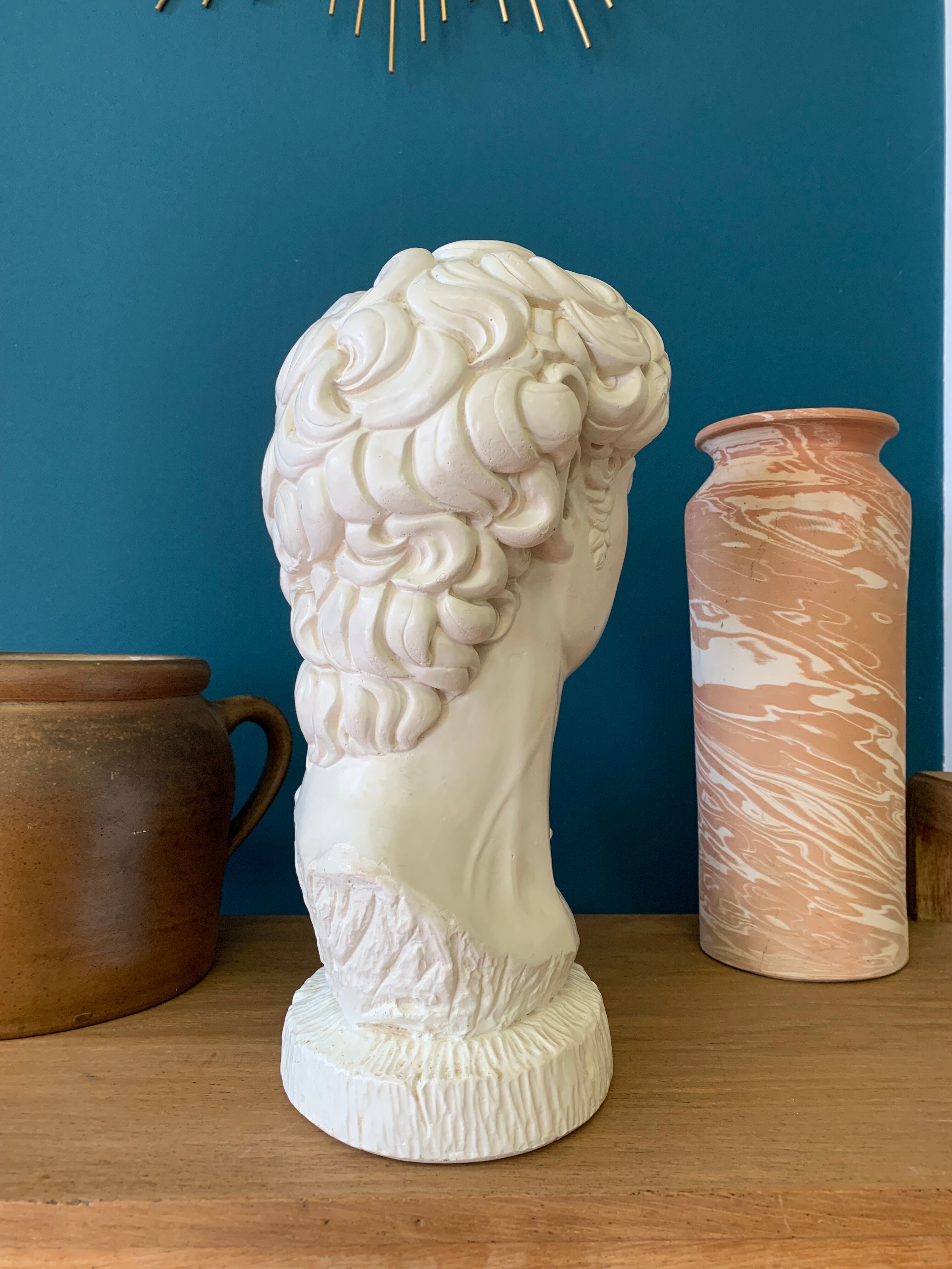 Plaster head of David bust