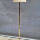 Telescopic floor lamp in gold brass from the 1950s with lampshade.