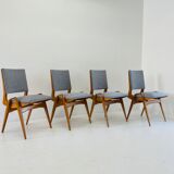 Suite of 4 chairs by Maurice Pre restored 1950