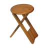 Tabouret pliant en pin années 70