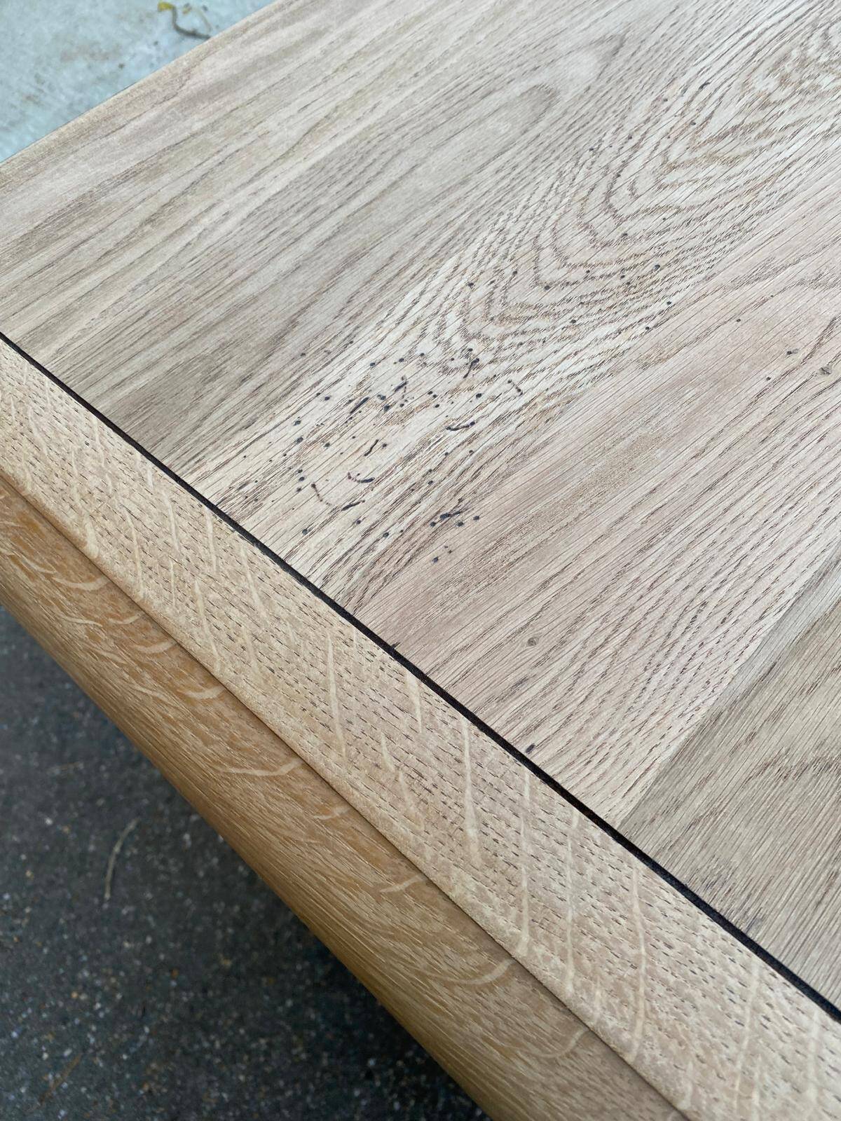 Renovated sideboard in solid oak from the 19th century, 190cm.