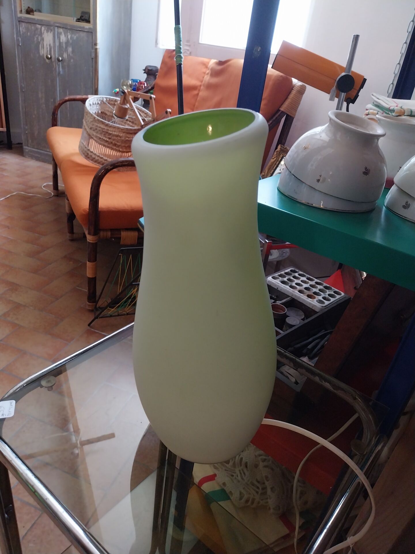 Lampe Mylonit verte Ikea