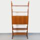 Vintage modular secretary shelf bookcase in teak from the 60s