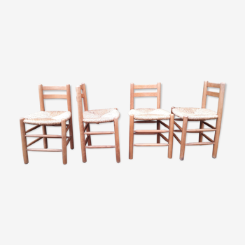 4 straw chairs