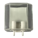 60s 70s wall lamp Glashütte Limburg Germany Glass & Metal Age Design