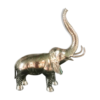 Elephant in golden brass 60s