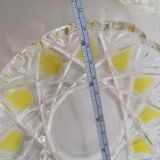 Bonbonnière, sucrier en verre transparent à facettes