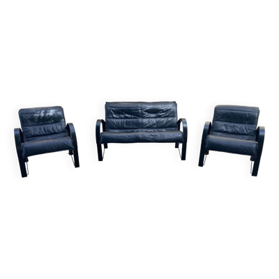 Canapé et paire de fauteuil  «Modele Polhem » du designer suédois Tod Bjorklund pour Ikea 1980