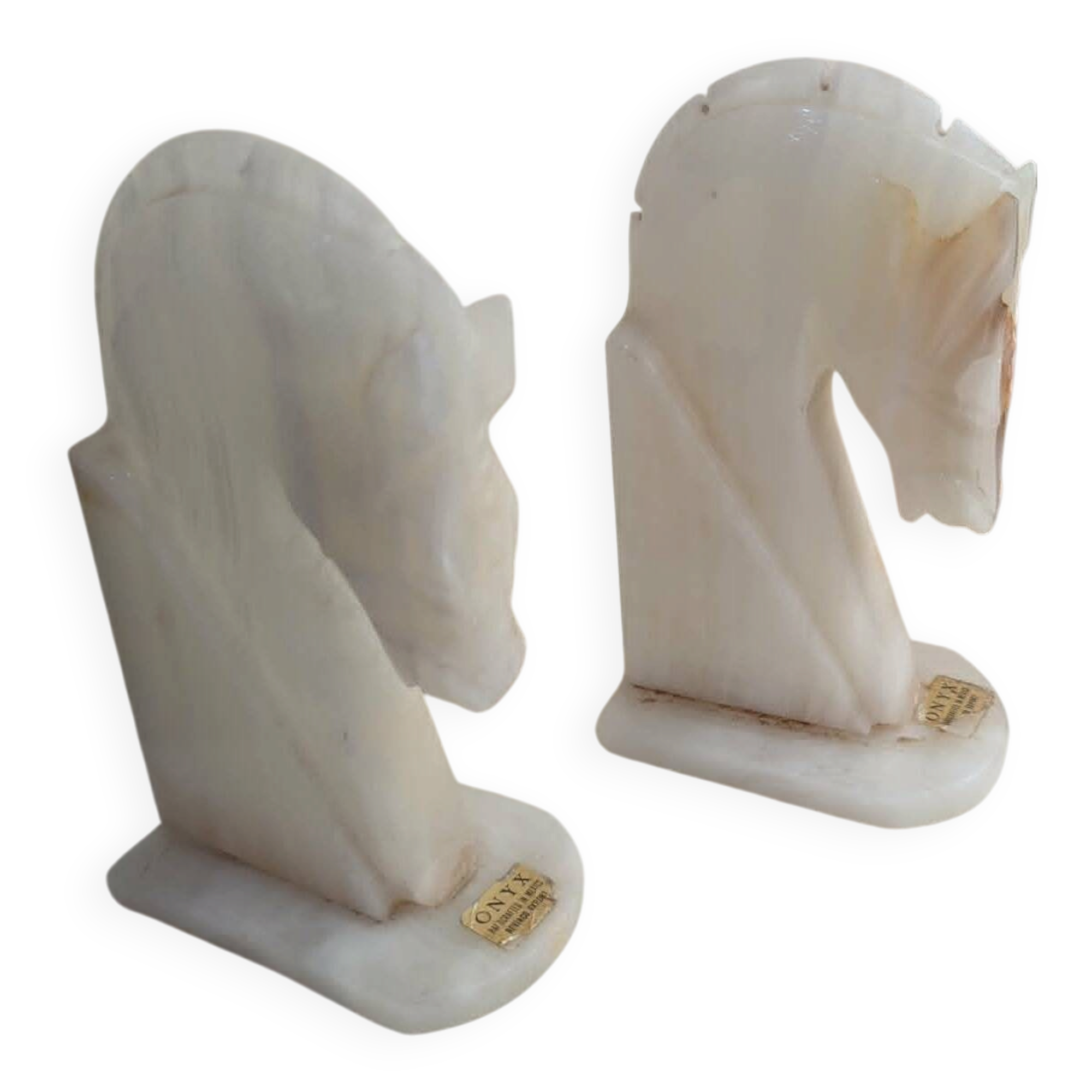 Pair of bookends in Onyx from the 1960s.