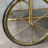 Desserte a roulettes laiton