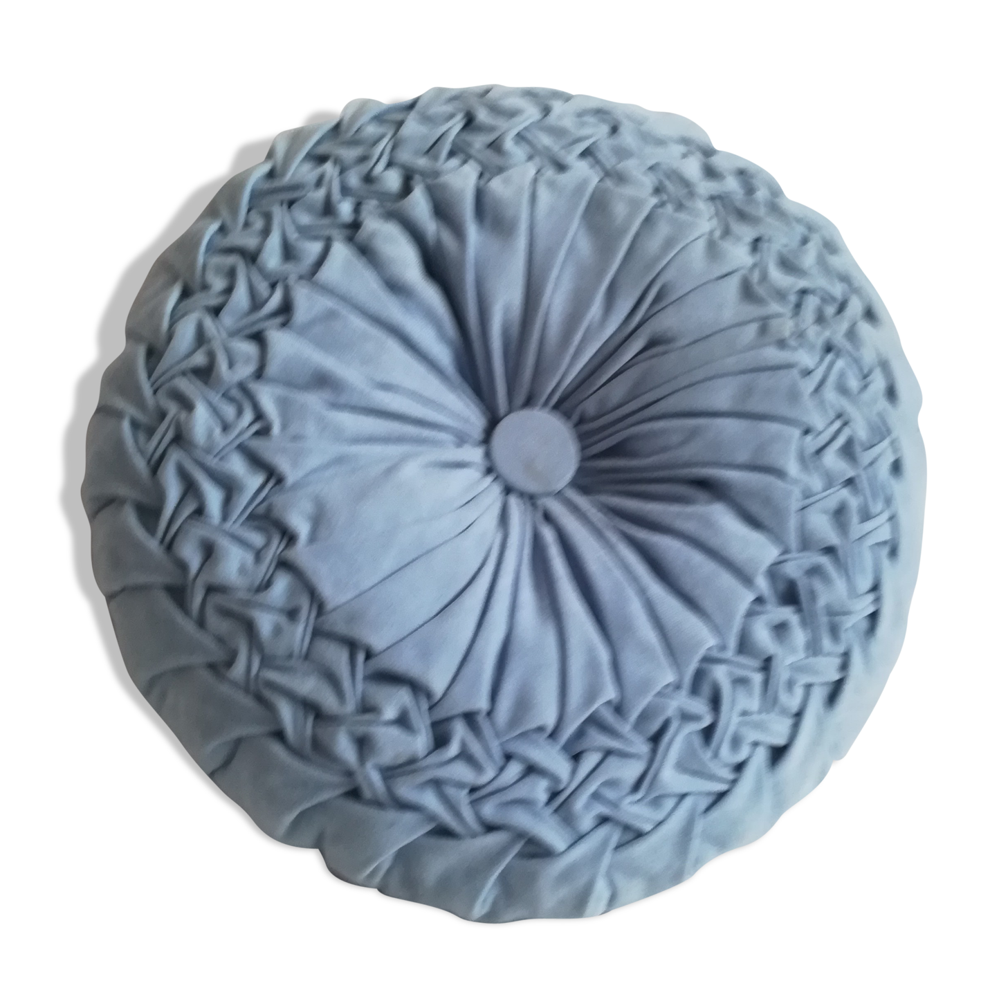Round cushion velvet pleated